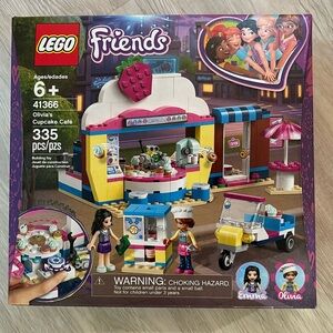 Lego Friends Olivia’s Cupcake cafe nwt unopened create build 41366 retired